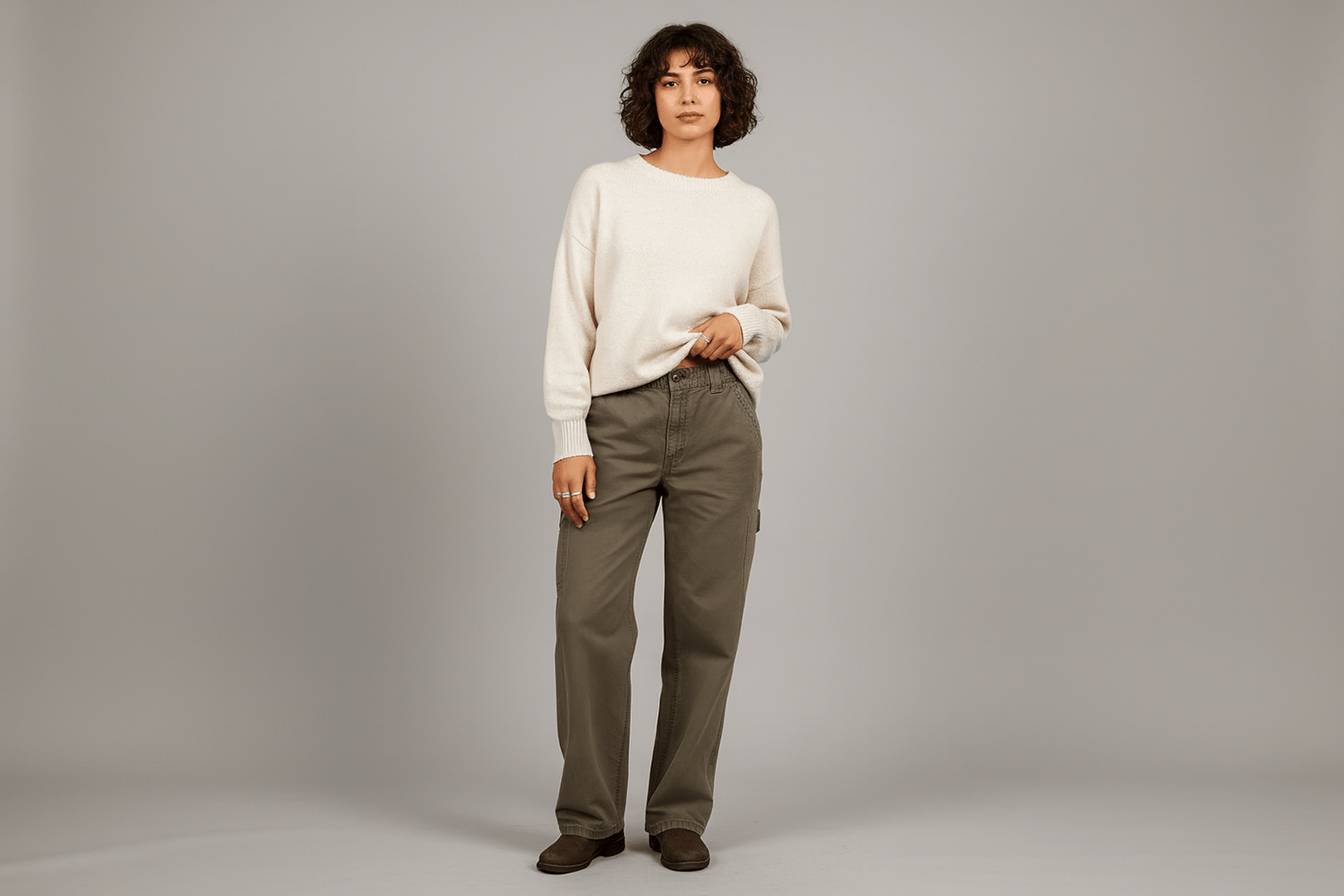Carhartt Logo Patch Brown Pants - ThriftedThreads.com