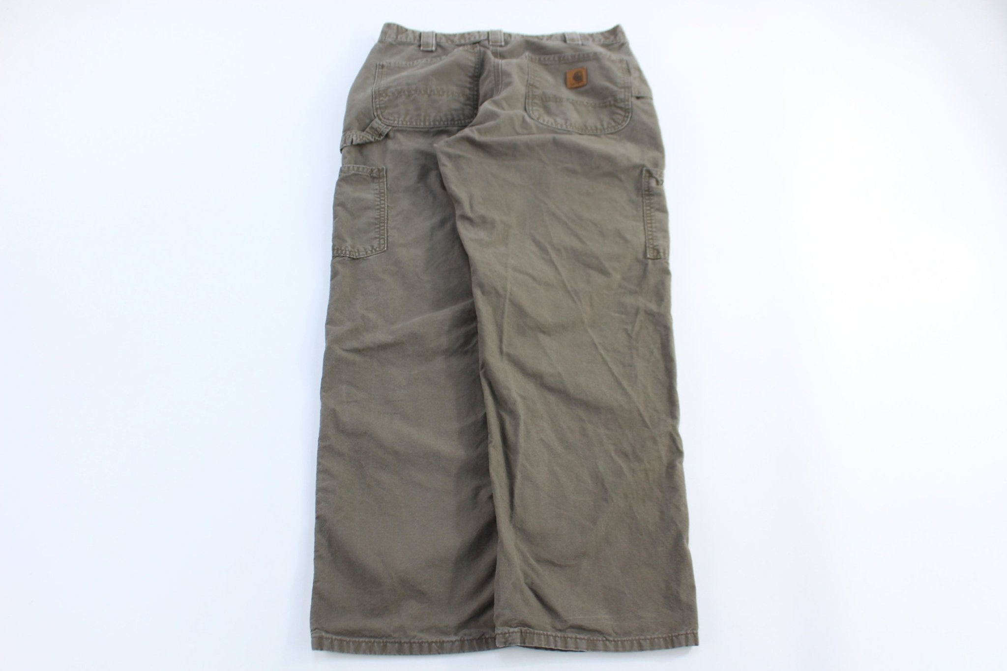 Carhartt Logo Patch Brown Pants - pants - Thrifted Threads