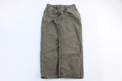 Carhartt Logo Patch Brown Pants - pants - Thrifted Threads