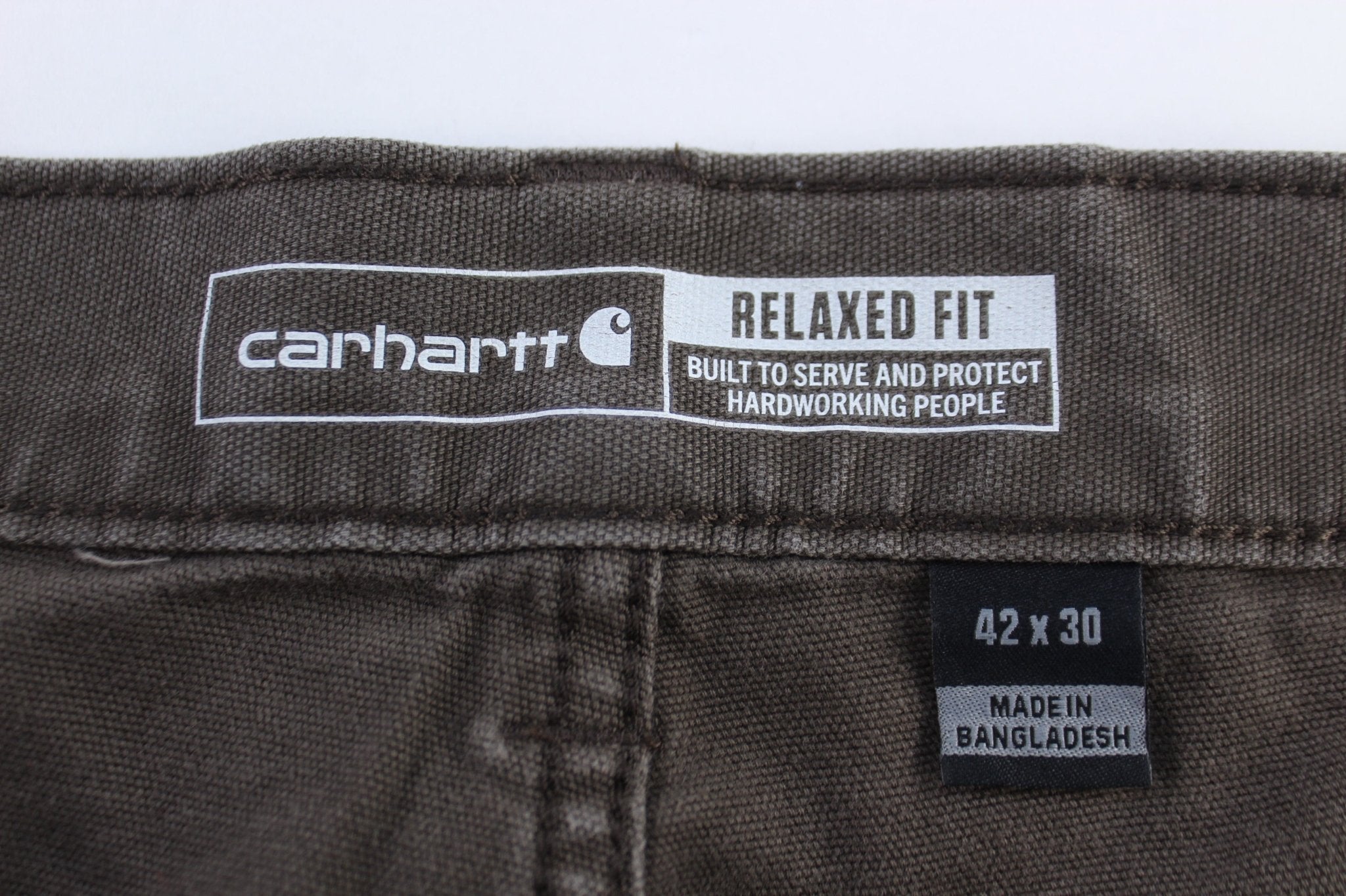 Carhartt Logo Patch Brown Pants - Pants/Shorts - Thrifted Threads