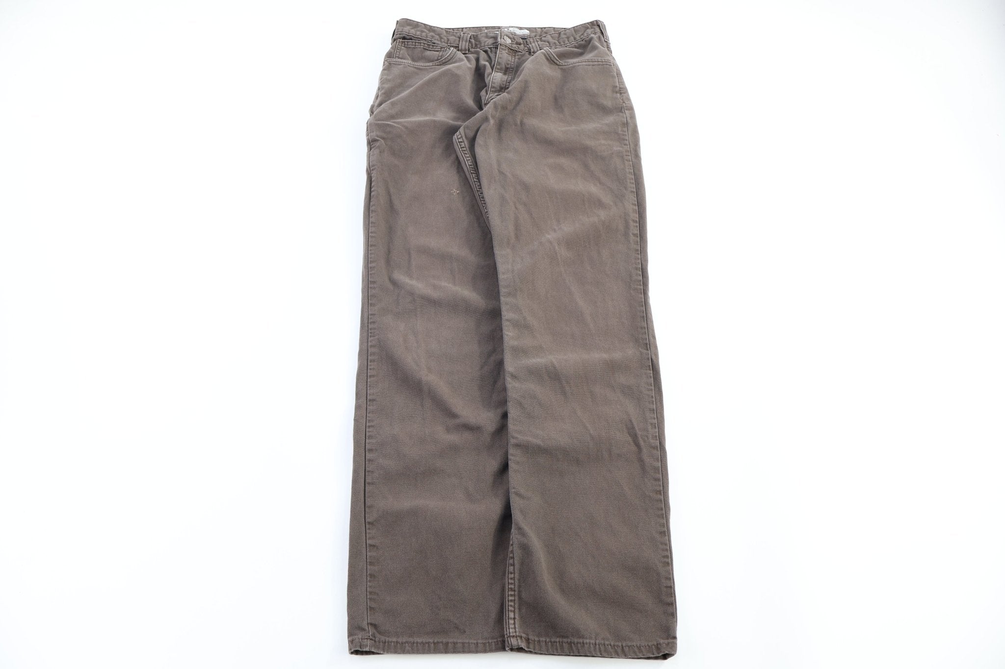 Carhartt Logo Patch Brown Relaxed Fit Pants - Pants - Thrifted Threads