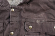 Carhartt Logo Patch Brown Sherpa Lined Jacket - ThriftedThreads.com