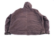 Carhartt Logo Patch Brown Sherpa Lined Jacket - Jacket - Thrifted Threads