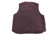 Carhartt Logo Patch Brown Sherpa Lined Vest - Vest - Thrifted Threads