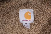Carhartt Logo Patch Brown Sherpa Lined Vest - vest - Thrifted Threads