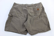 Carhartt Logo Patch Brown Shorts - ThriftedThreads.com