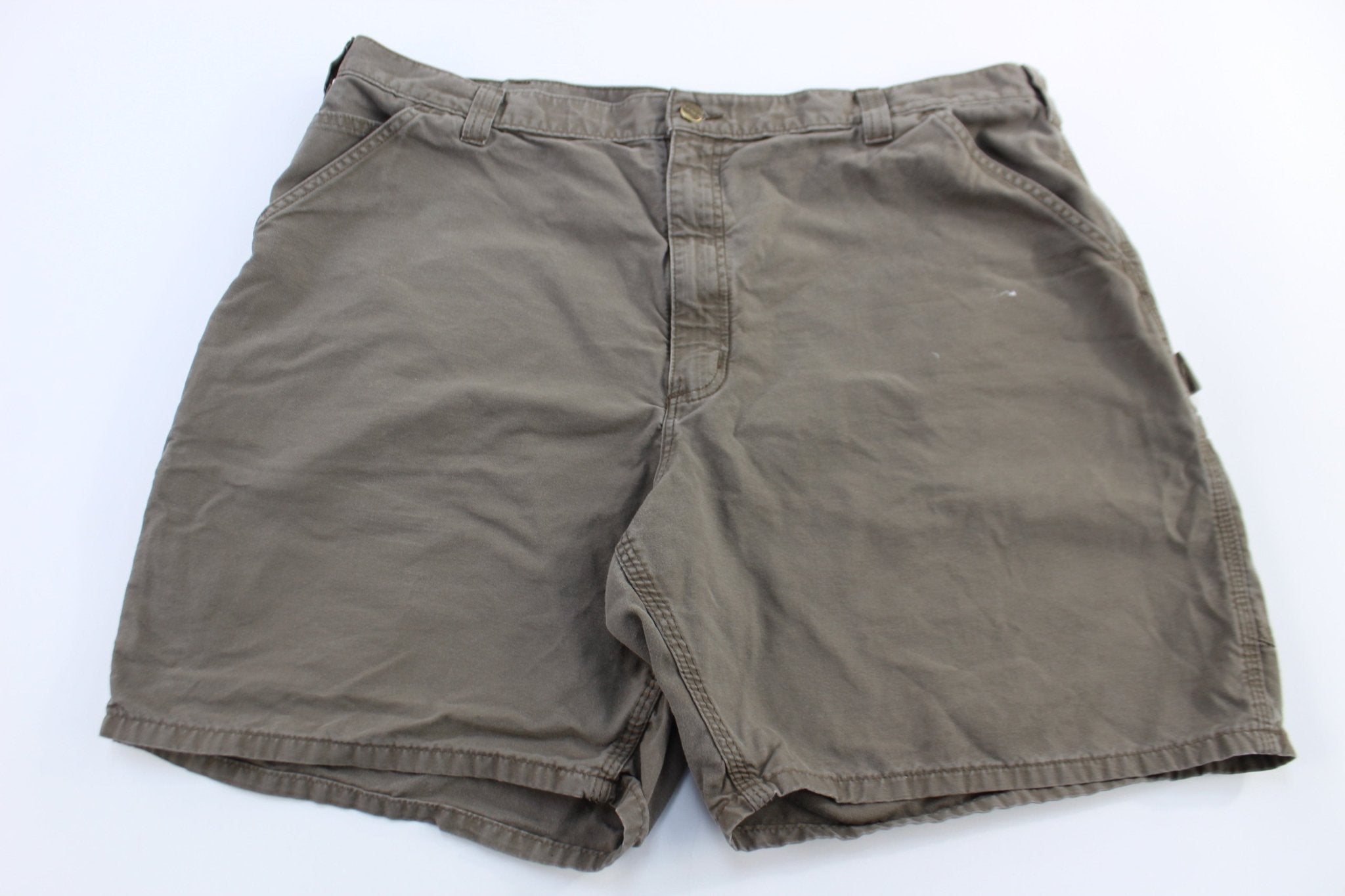 Carhartt Logo Patch Brown Shorts - ThriftedThreads.com