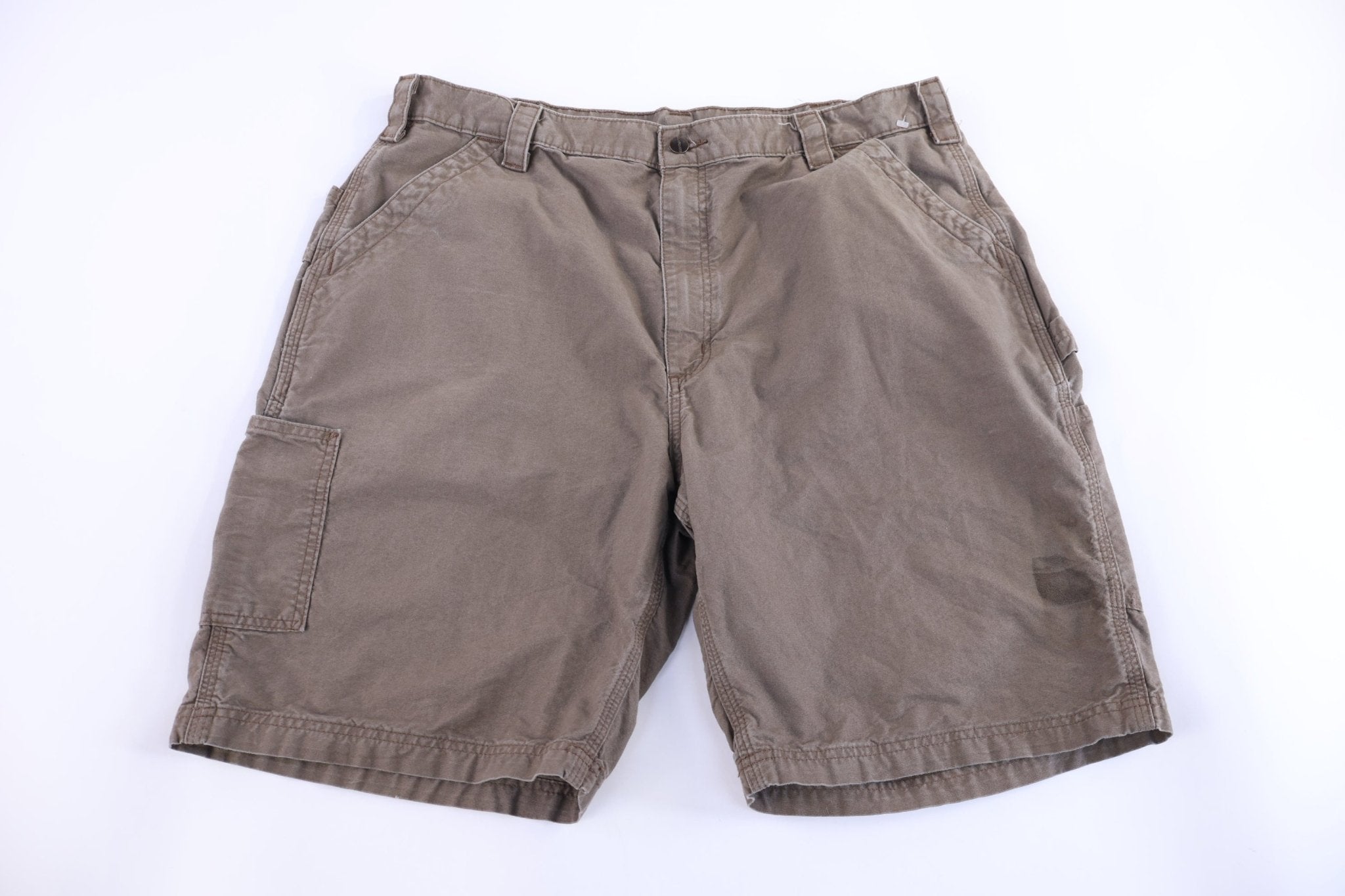 Carhartt Logo Patch Brown Shorts - Pants/Shorts - Thrifted Threads