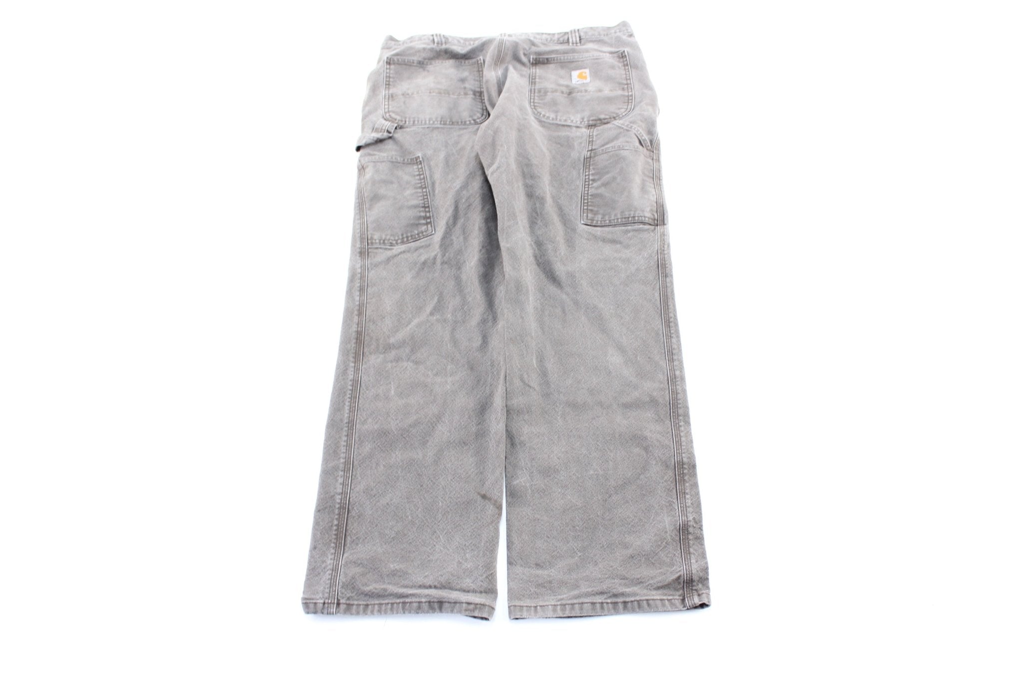 Carhartt Logo Patch Brown Workwear Pants - ThriftedThreads.com