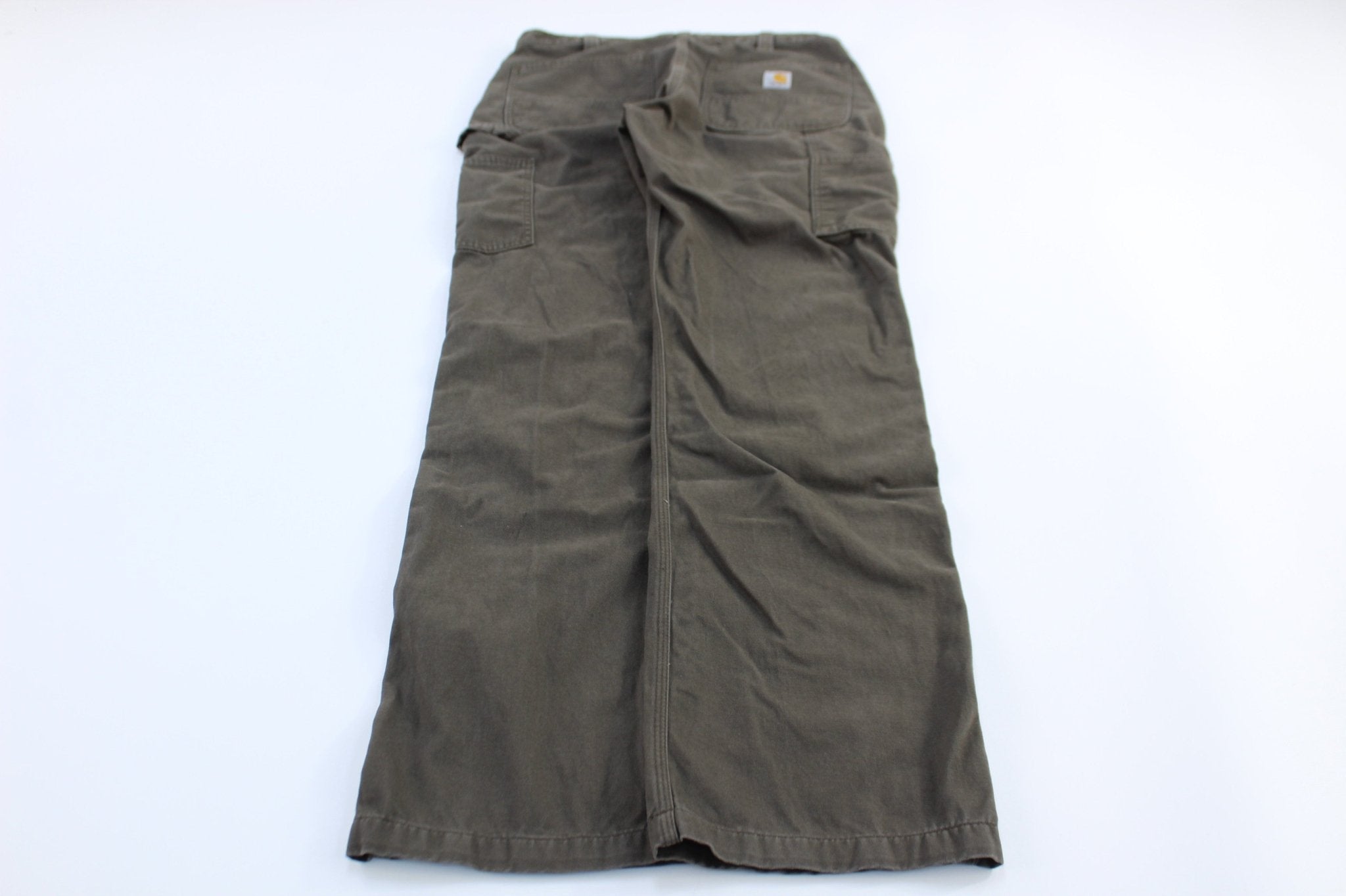 Carhartt Logo Patch Dark Coffee Relaxed Fit Pants - Pants/Shorts - Thrifted Threads