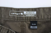 Carhartt Logo Patch Dark Coffee Relaxed Fit Pants - Pants/Shorts - Thrifted Threads