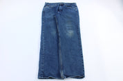 Carhartt Logo Patch Dark Denim Jeans - Pants - Thrifted Threads