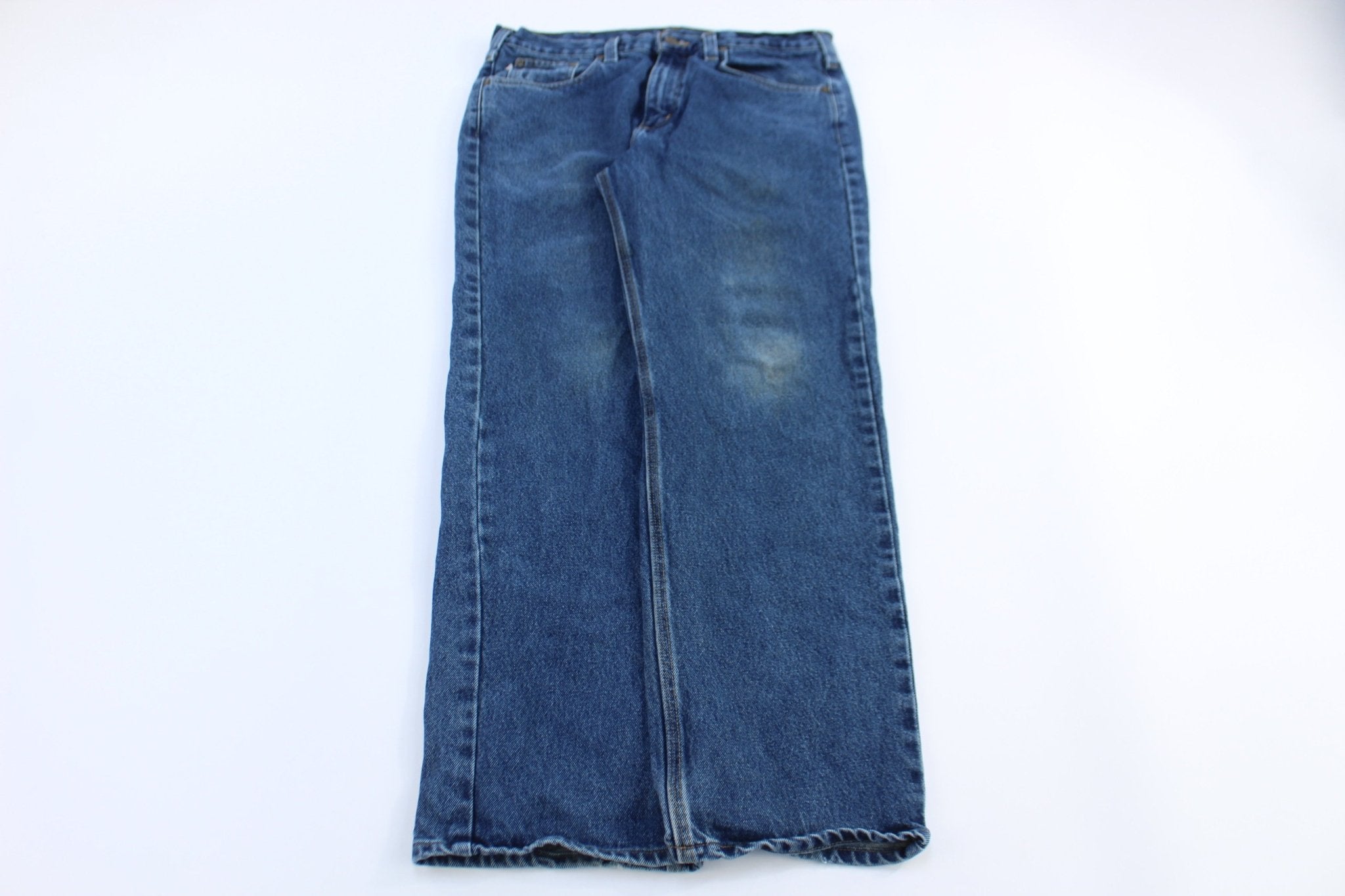 Carhartt Logo Patch Dark Denim Jeans - Pants - Thrifted Threads