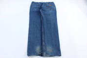 Carhartt Logo Patch Dark Denim Jeans - Pants - Thrifted Threads