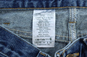 Carhartt Logo Patch Dark Denim Jeans - Pants - Thrifted Threads