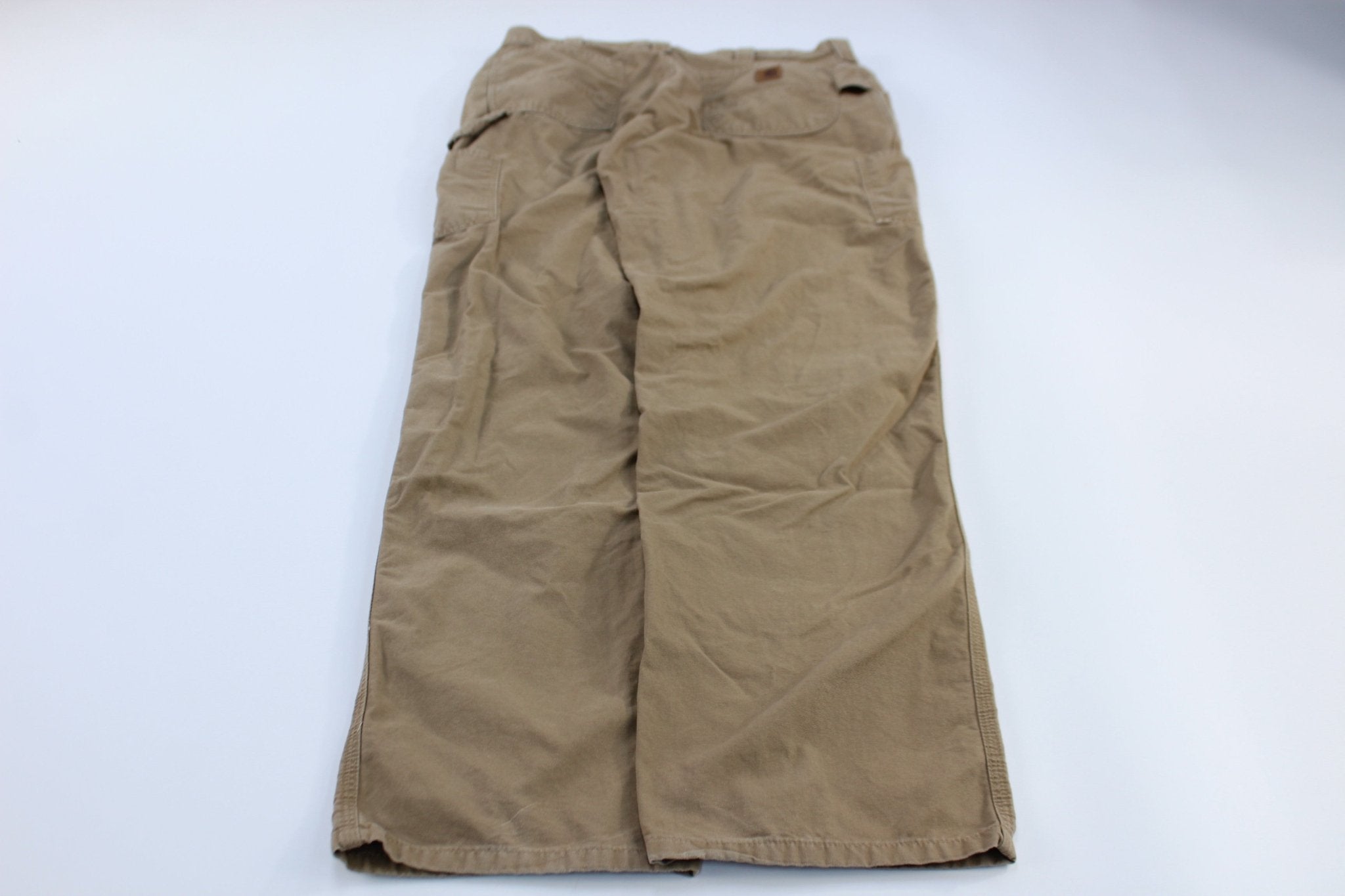 Carhartt Logo Patch Dark Khaki Carpenter Pants - Pants/Shorts - Thrifted Threads