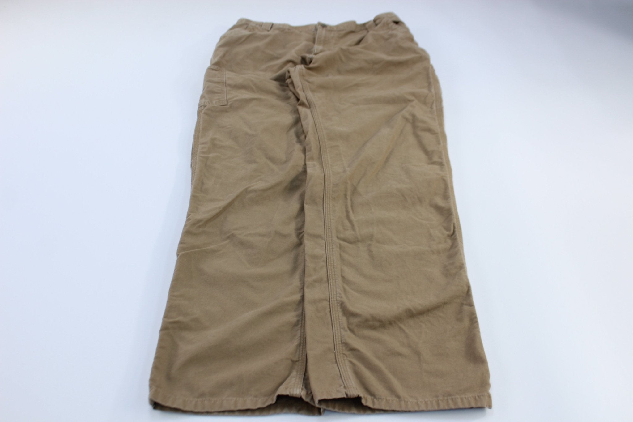 Carhartt Logo Patch Dark Khaki Carpenter Pants - Pants/Shorts - Thrifted Threads