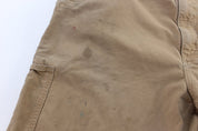 Carhartt Logo Patch Dark Khaki Carpenter Shorts - ThriftedThreads.com
