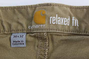 Carhartt Logo Patch Dark Khaki Pants - Pants - Thrifted Threads