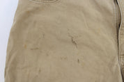 Carhartt Logo Patch Dark Khaki Relaxed Fit Pants - ThriftedThreads.com