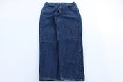 Carhartt Logo Patch Dark Wash Denim Jeans - ThriftedThreads.com