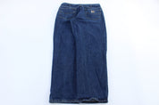 Carhartt Logo Patch Dark Wash Denim Jeans - ThriftedThreads.com