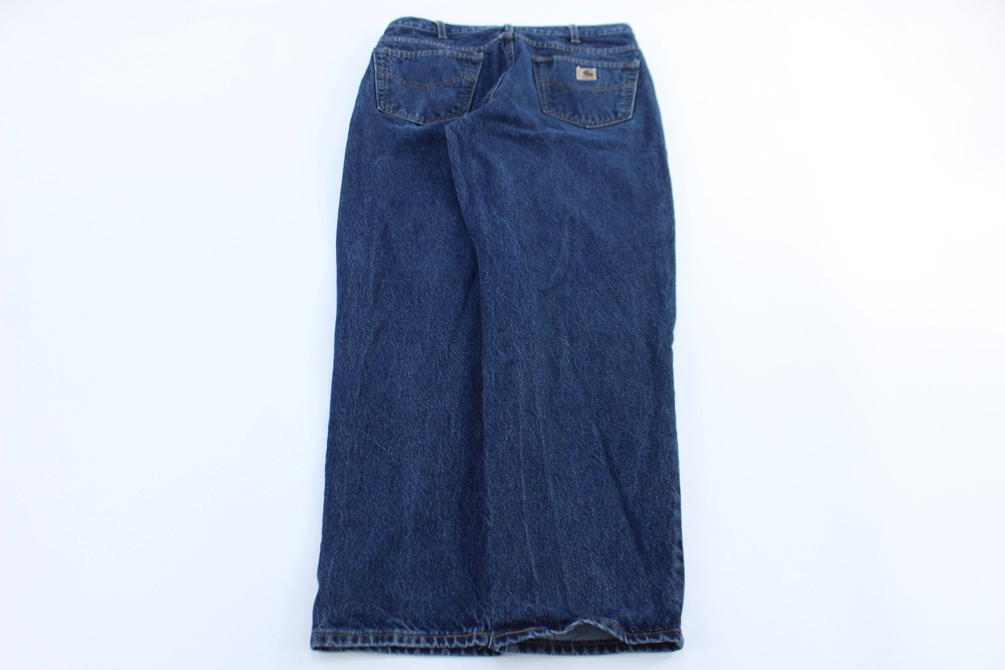Carhartt Logo Patch Dark Wash Denim Jeans - ThriftedThreads.com