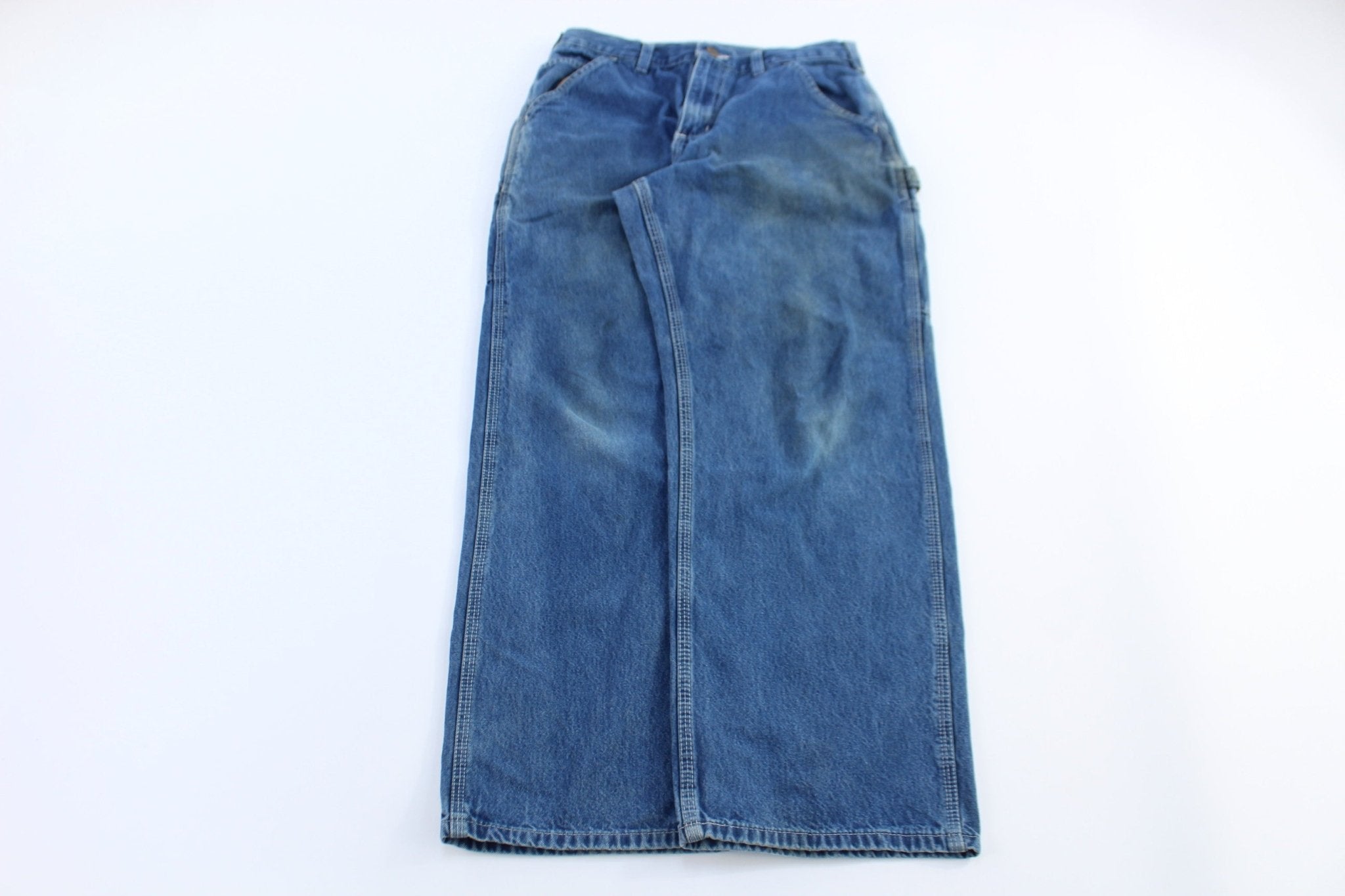 Carhartt Logo Patch Dark Wash Denim Jeans - pants - Thrifted Threads