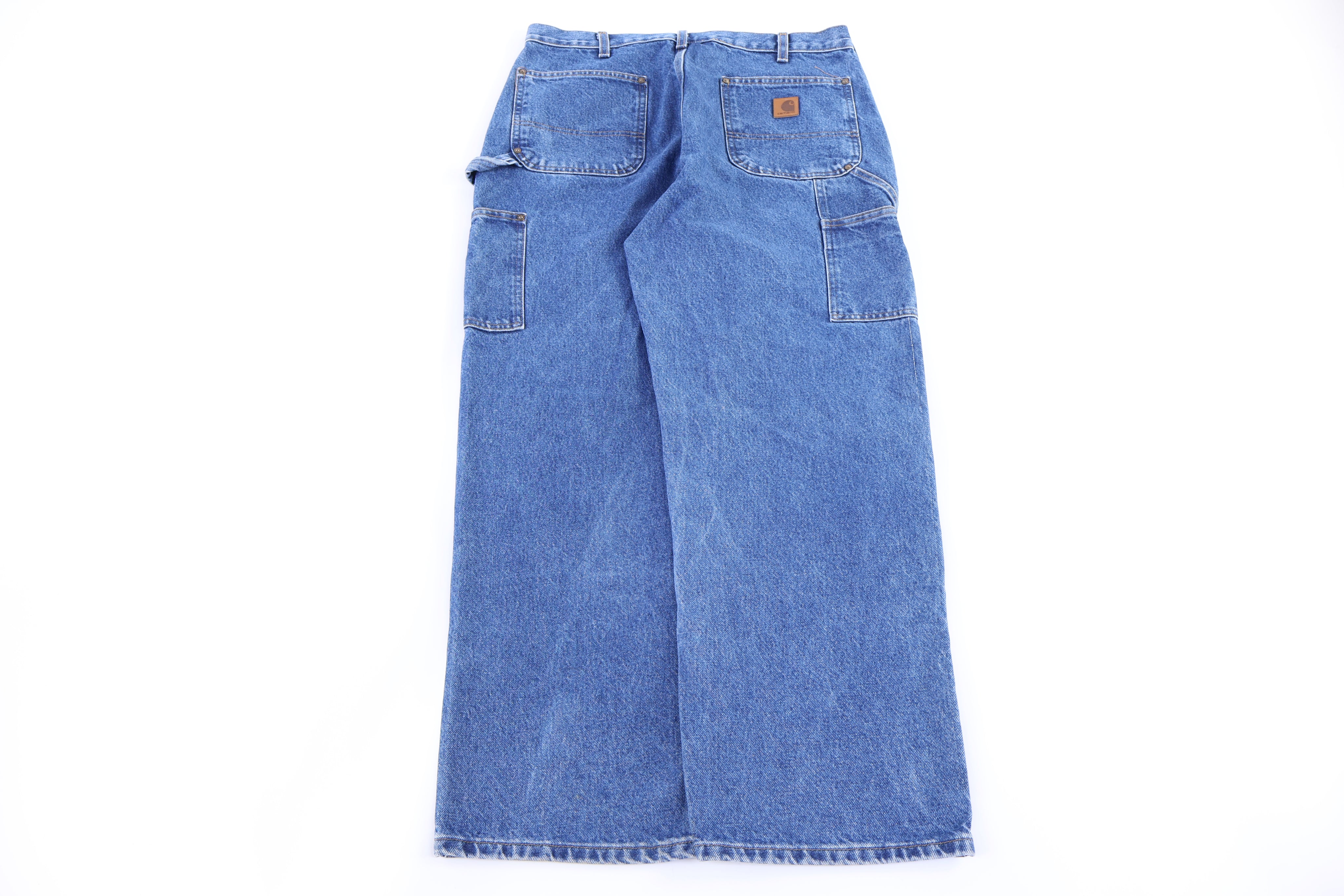 Carhartt Logo Patch Dark Wash Denim Jeans - Pants - Thrifted Threads