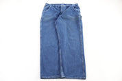 Carhartt Logo Patch Dark Wash Denim Jeans - Pants - Thrifted Threads