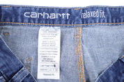 Carhartt Logo Patch Dark Wash Denim Jeans - Pants - Thrifted Threads