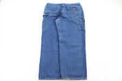 Carhartt Logo Patch Dark Wash Denim Jeans - Pants - Thrifted Threads
