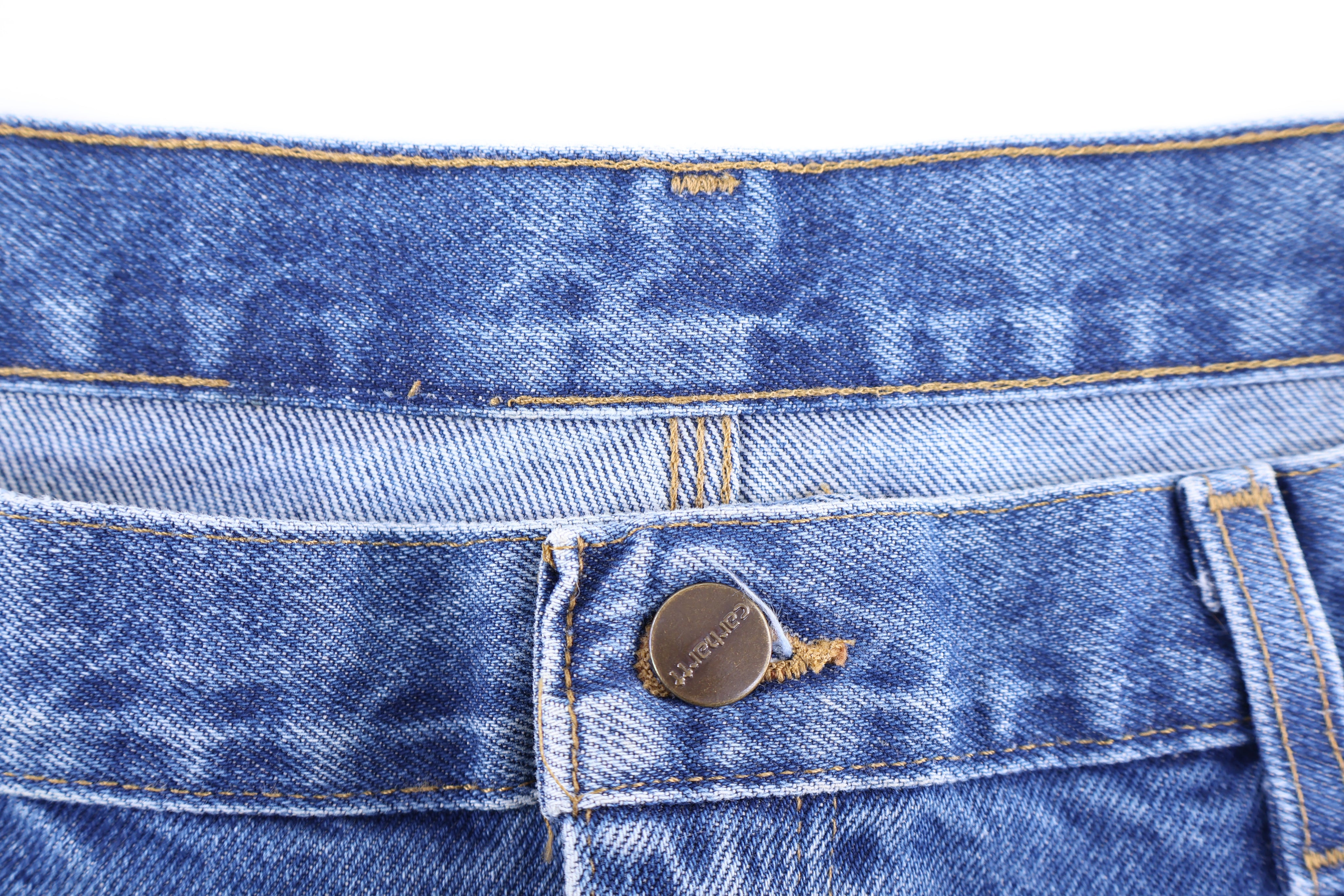 Carhartt Logo Patch Dark Wash Denim Jeans - Pants - Thrifted Threads