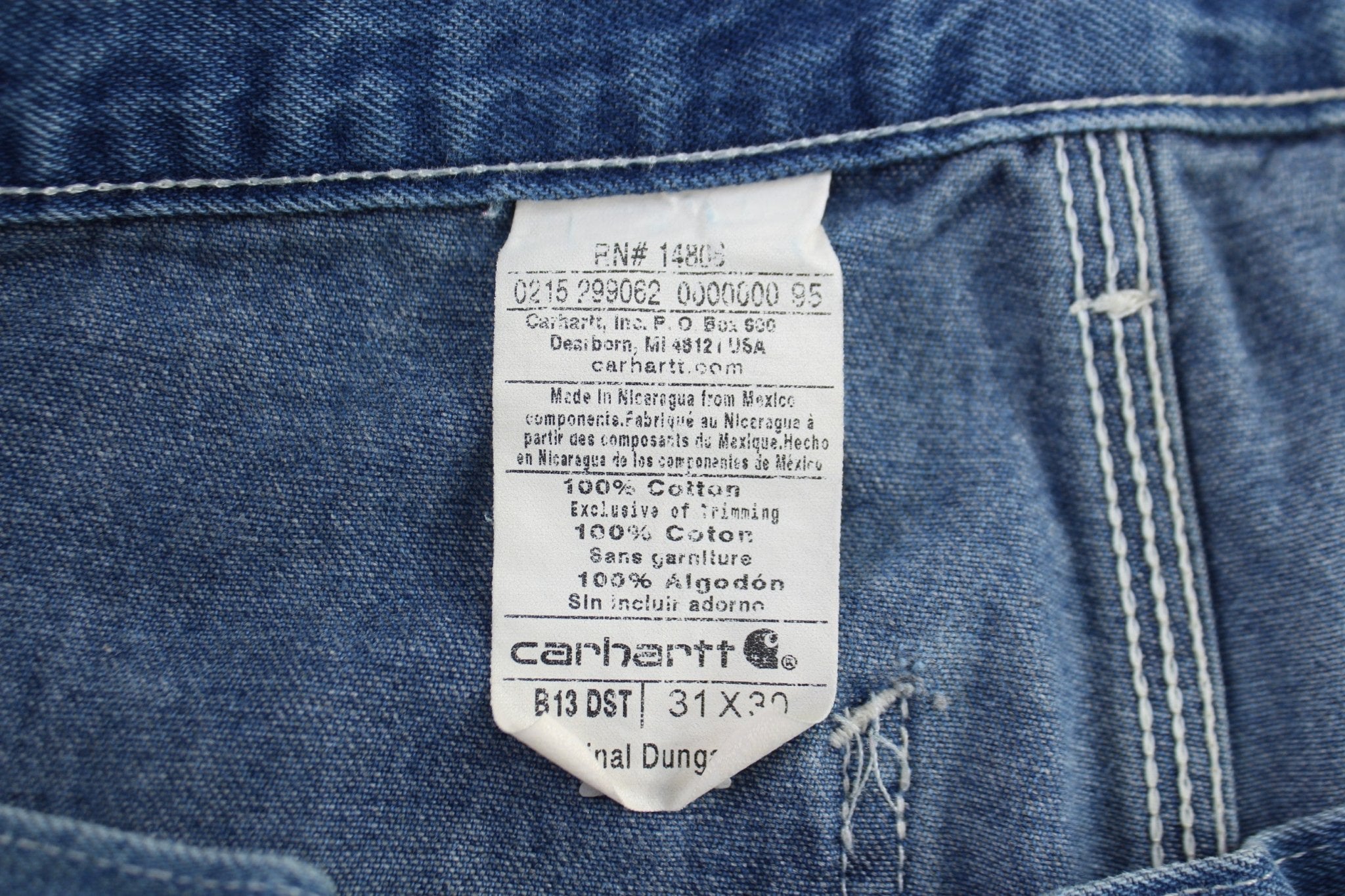 Carhartt Logo Patch Dark Wash Denim Jeans - pants - Thrifted Threads