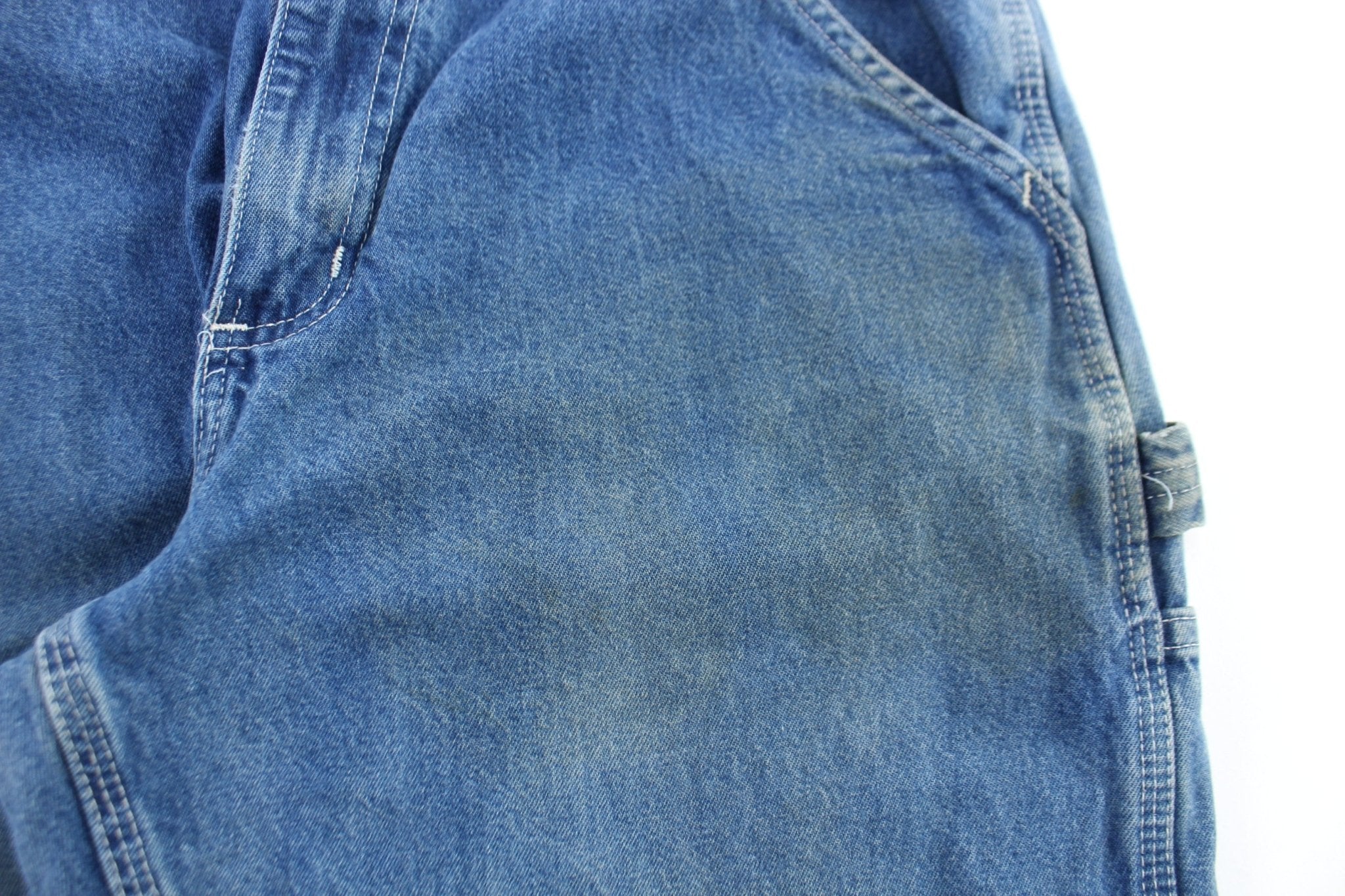 Carhartt Logo Patch Dark Wash Denim Jeans - pants - Thrifted Threads