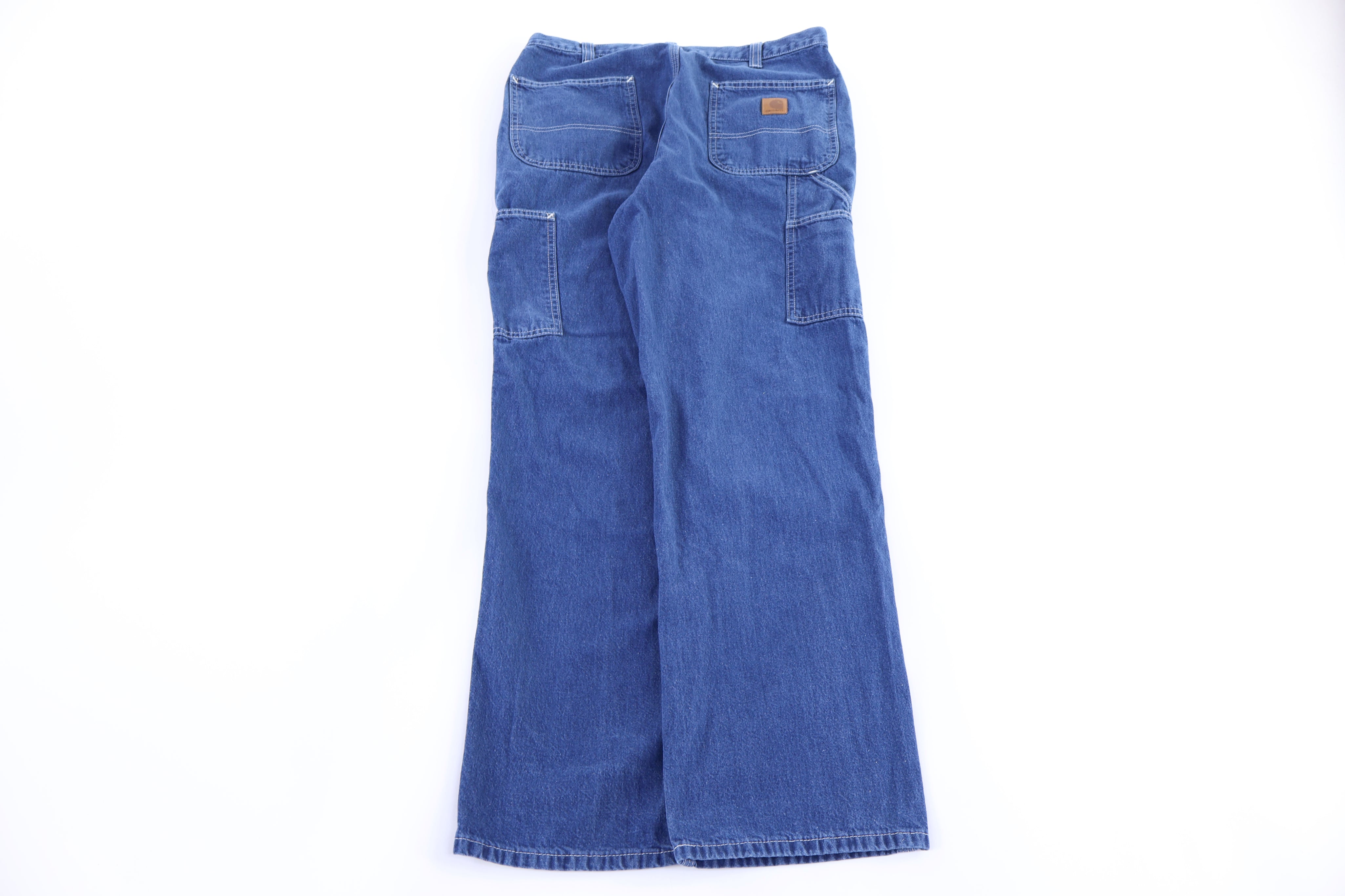 Carhartt Logo Patch Dark Wash Denim Jeans - Pants/Shorts - Thrifted Threads