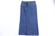 Carhartt Logo Patch Dark Wash Denim Pants - Pants - Thrifted Threads