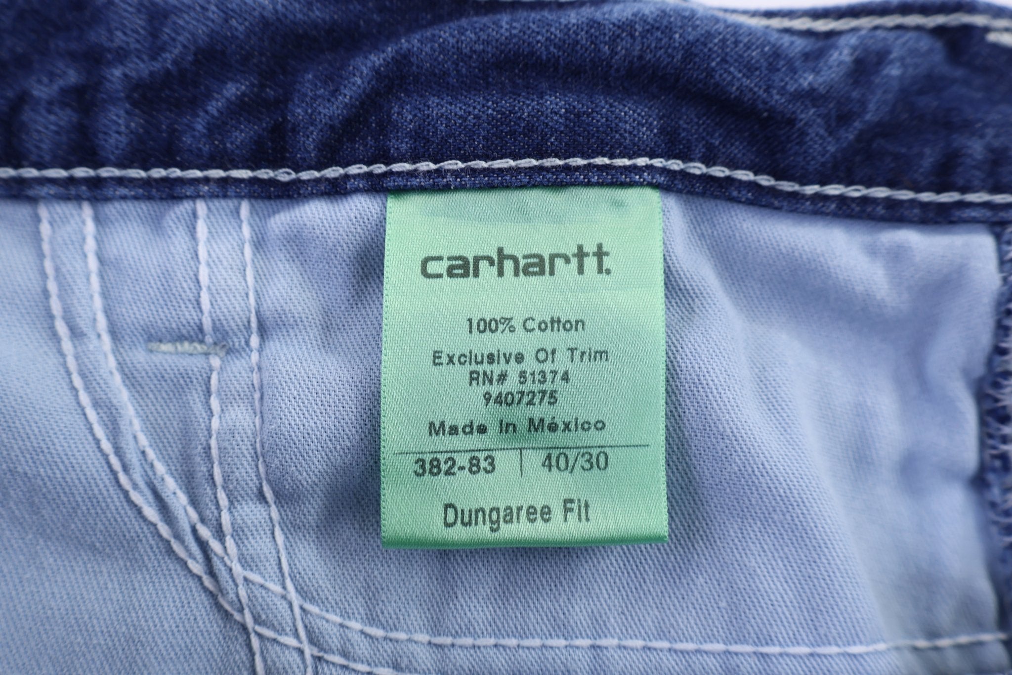 Carhartt Logo Patch Dark Wash Jeans - Pants - Thrifted Threads
