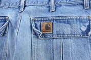 Carhartt Logo Patch Denim Cargo Shorts - ThriftedThreads.com
