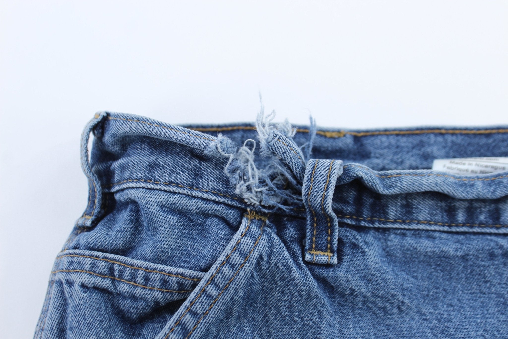 Carhartt Logo Patch Denim Carpenter Jeans - ThriftedThreads.com