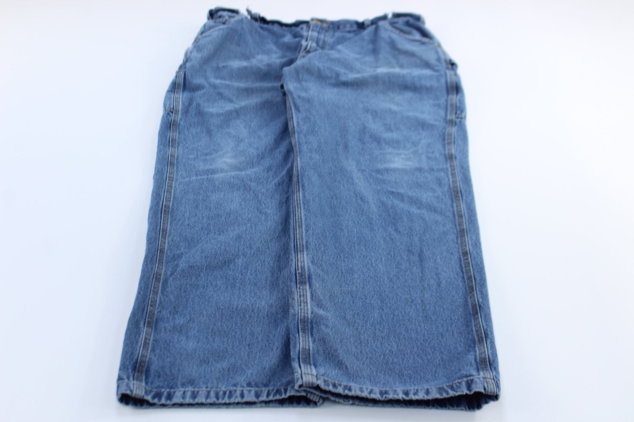 Carhartt Logo Patch Denim Carpenter Jeans - ThriftedThreads.com