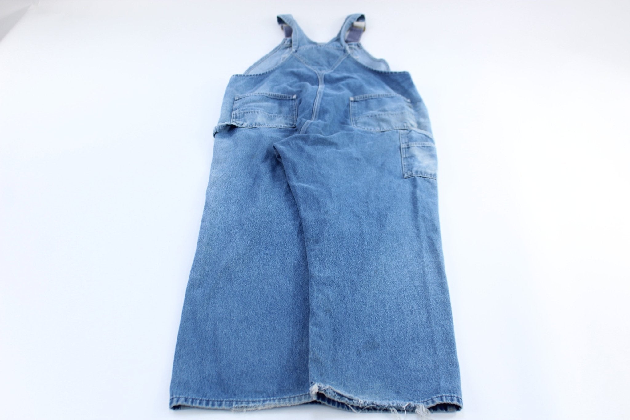 Carhartt Logo Patch Denim Overalls - ThriftedThreads.com