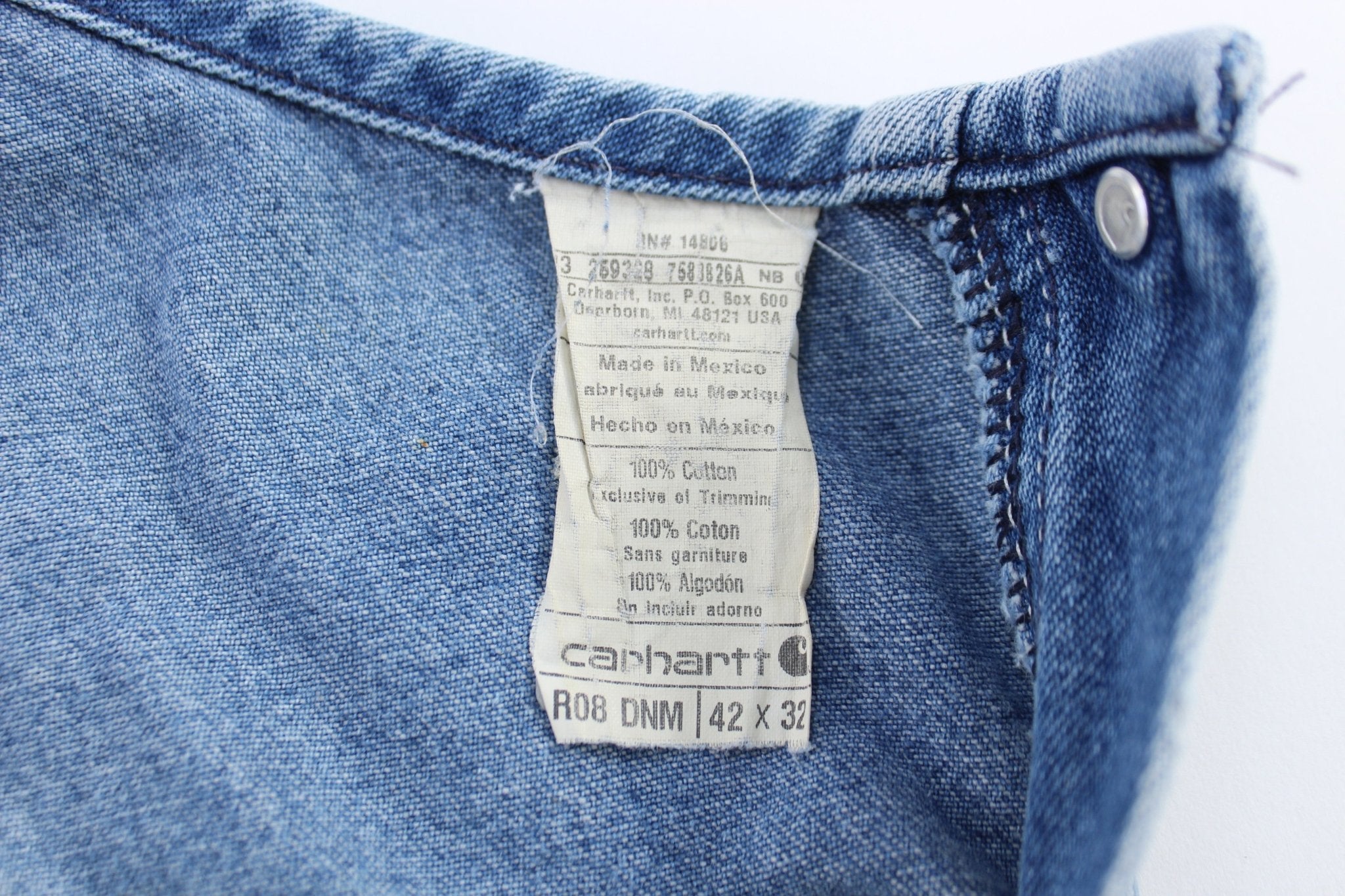 Carhartt Logo Patch Denim Overalls - ThriftedThreads.com
