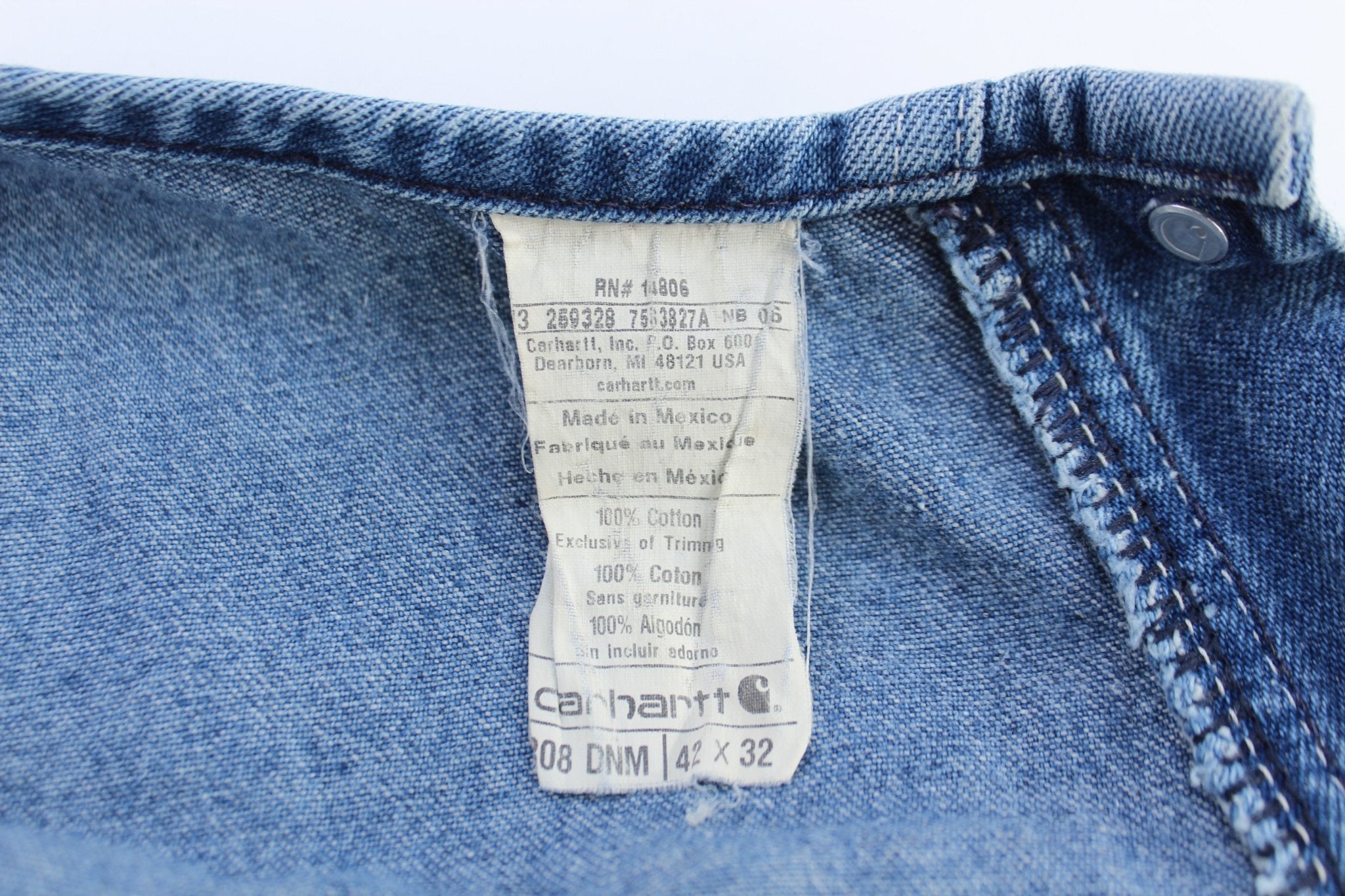 Carhartt Logo Patch Denim Overalls - ThriftedThreads.com