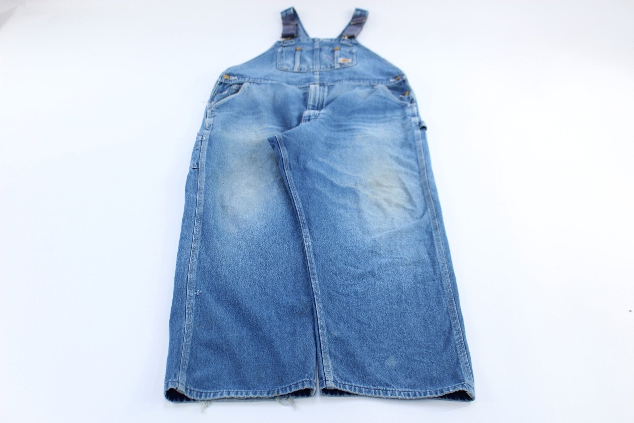 Carhartt Logo Patch Denim Overalls - ThriftedThreads.com