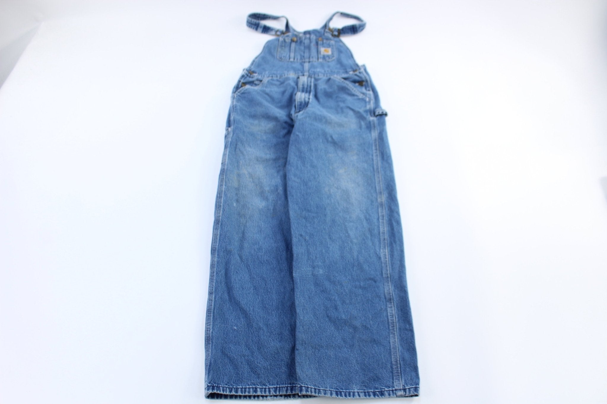 Carhartt Logo Patch Denim Overalls - Overalls - Thrifted Threads