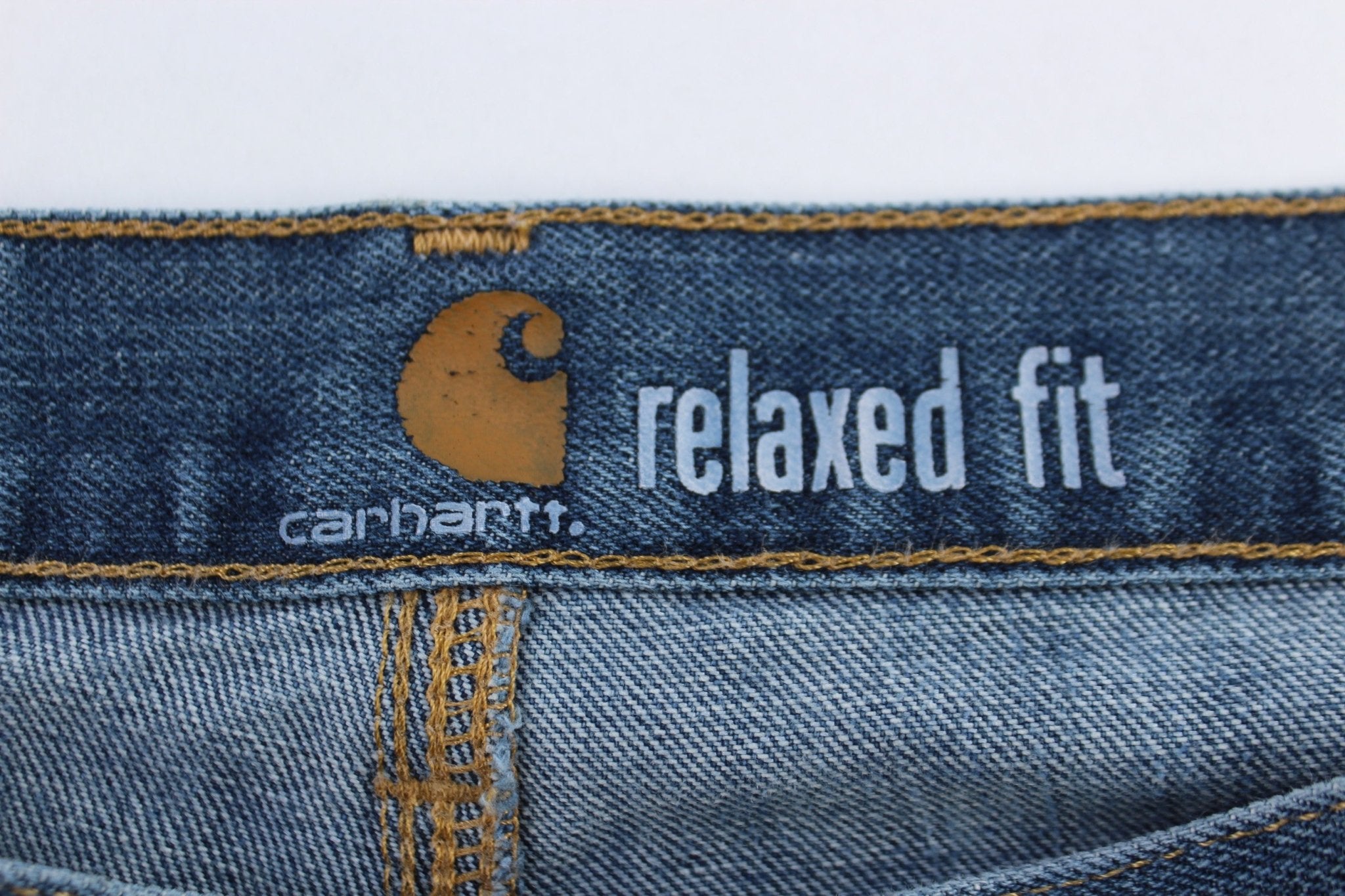 Carhartt Logo Patch Denim Relaxed Fit Jeans - Pants - Thrifted Threads