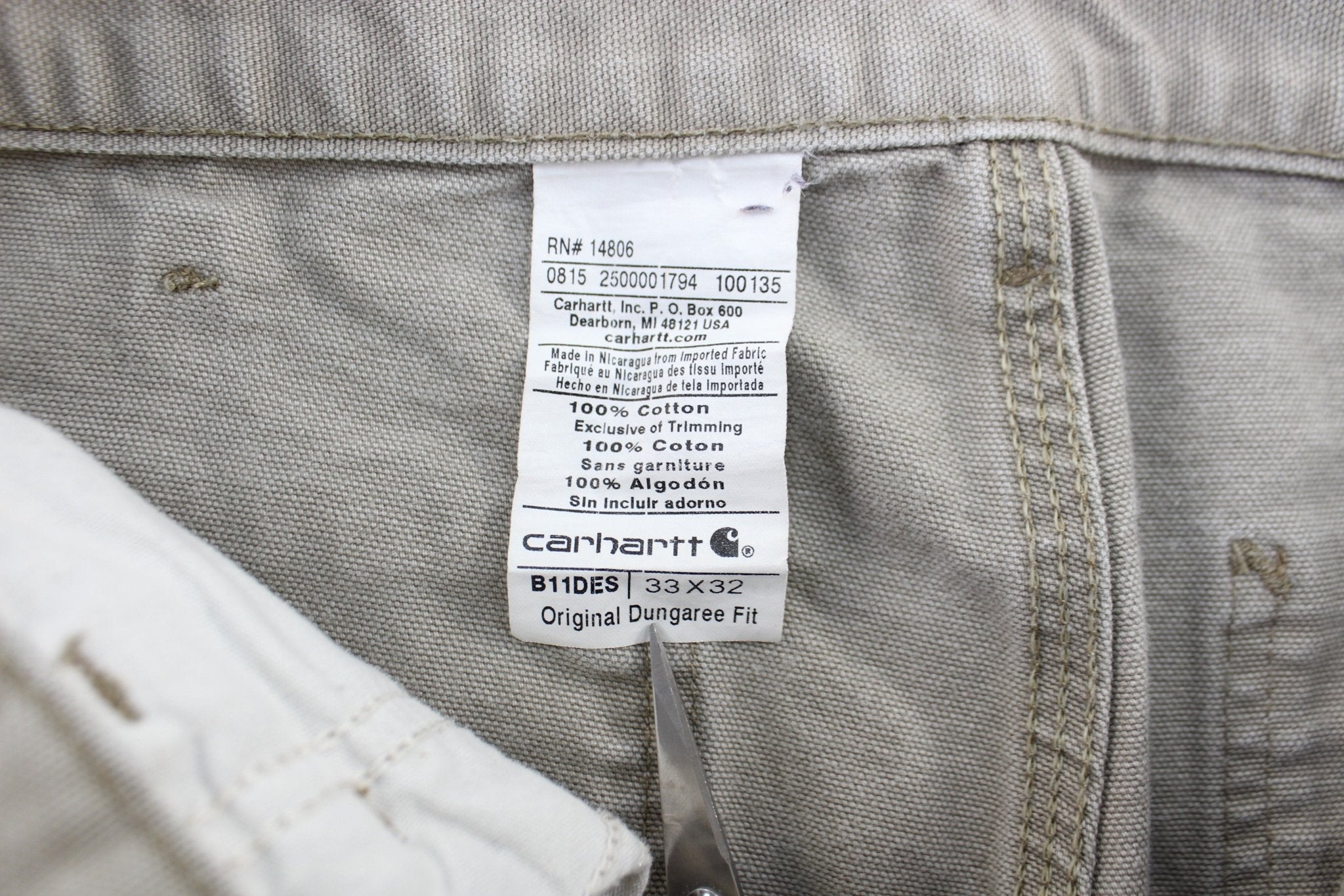 Carhartt Logo Patch Desert Carpenter Pants - ThriftedThreads.com