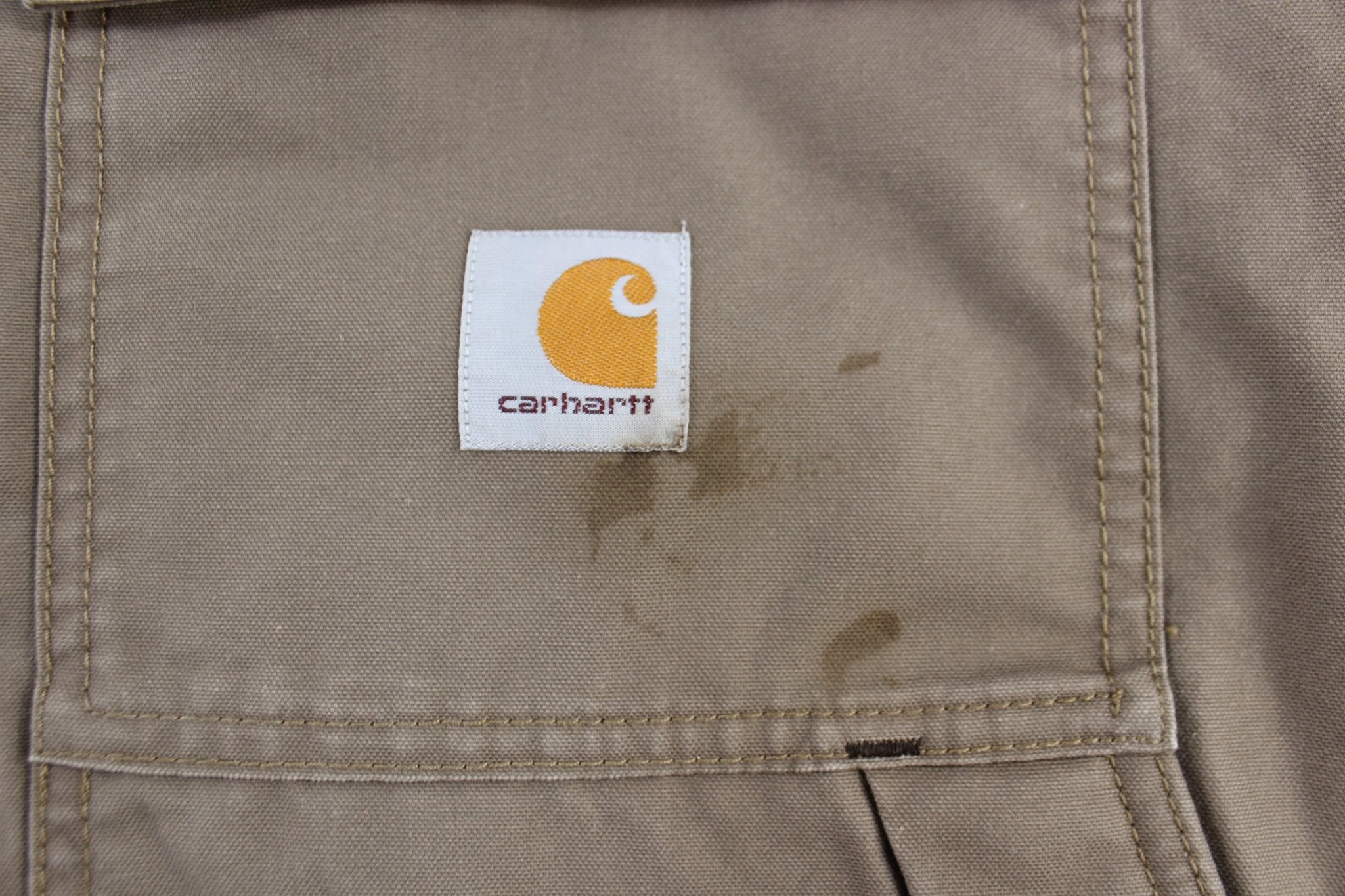 Carhartt Logo Patch Duck Duck Jefferson Traditional Jacket - ThriftedThreads.com