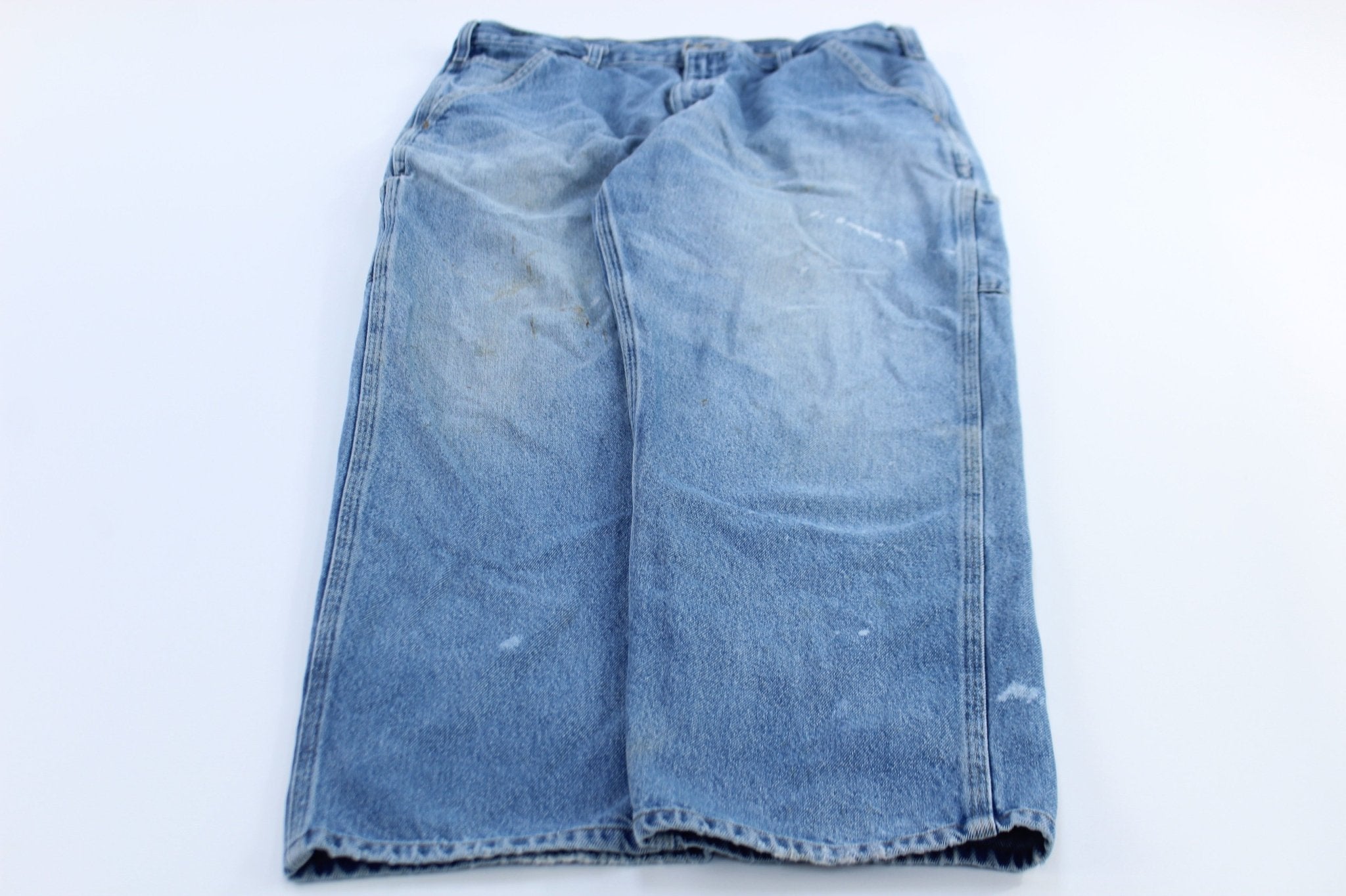 Carhartt Logo Patch Dunagree Fit Denim Jeans - ThriftedThreads.com
